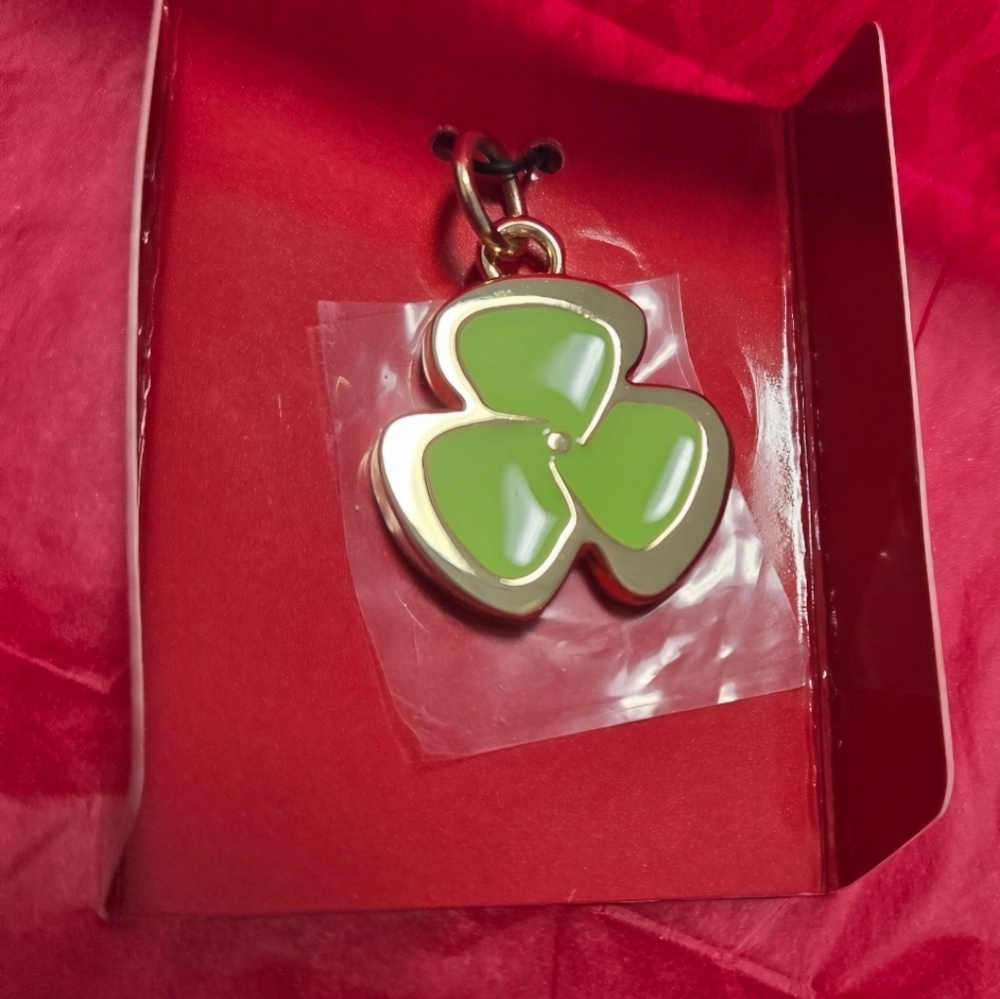 Christian Louboutin Gold and Green Pansy Charm
